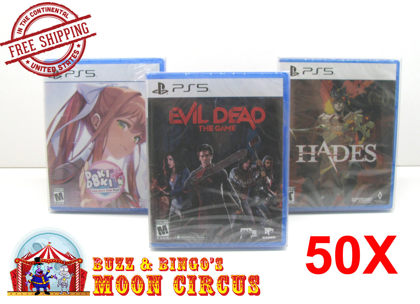 50X SONY PLAYSTATION PS5 CIB GAME – CLEAR PLASTIC PROTECTIVE BOX PROTECTORS CASE