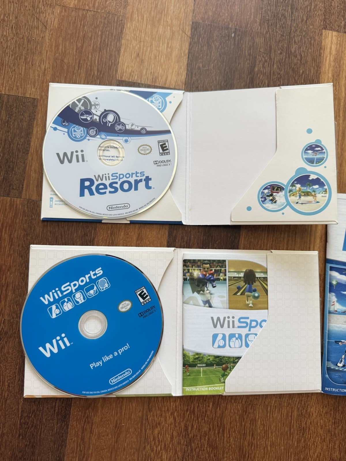 Lot Of 2 Games- Wii Sports & Wii Sports Resort Nintendo Wii – Box Manual Tested