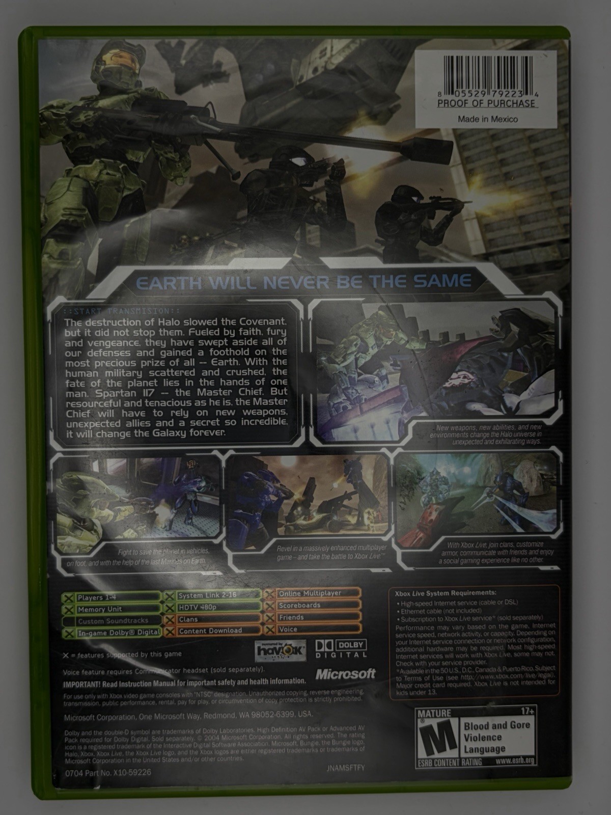 Halo 2 Microsoft Xbox 2004 (Complete In Box) MINT CONDITION – With all Inserts!