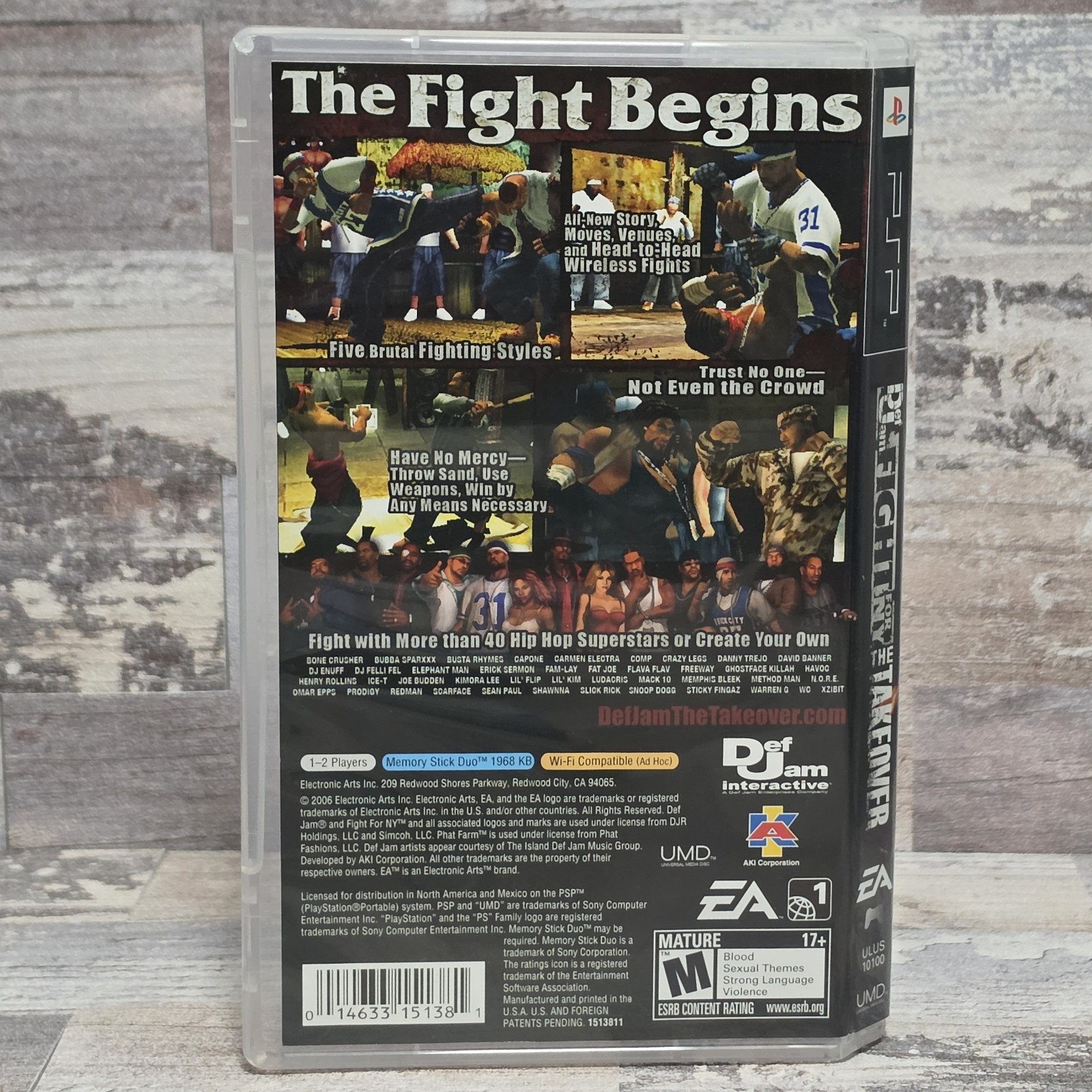 Def Jam Fight for NY the Takeover (Sony PSP) CIB w/Manual, Tested
