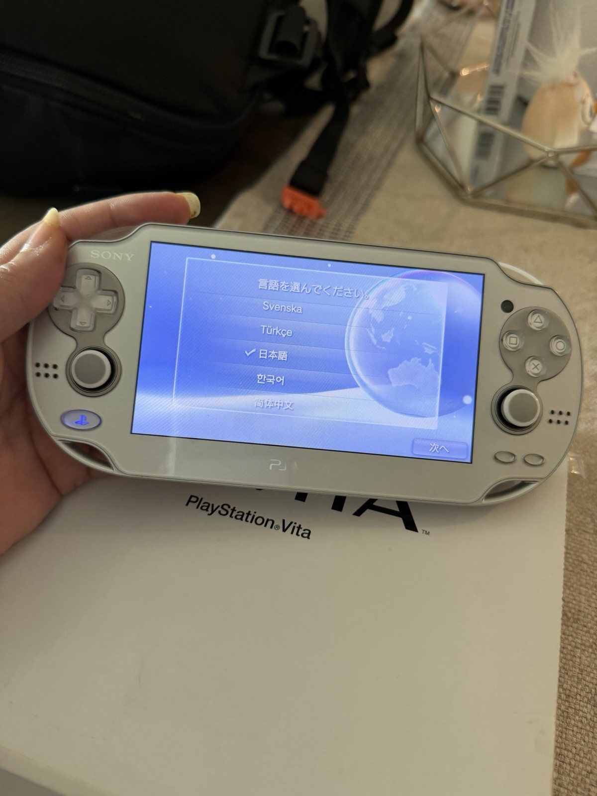 MINT Sony PS Vita PCH-1000 OLED SILVER with box
