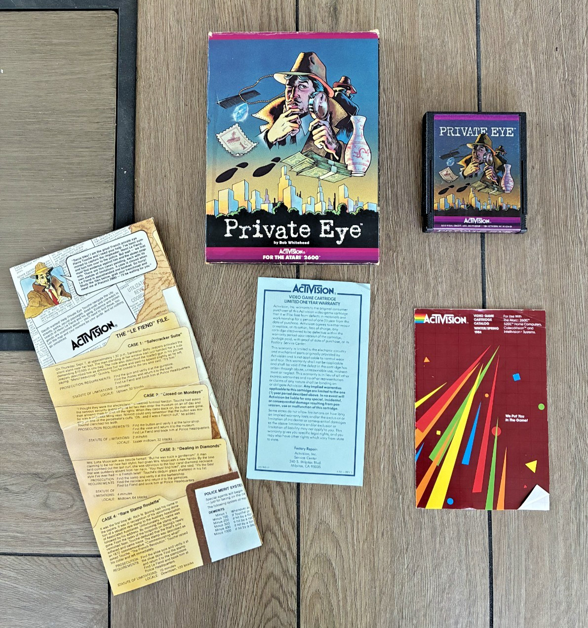 Private Eye – Atari 2600 – CIB with Map & Box – Tested & Working +FAST SHIPPING!