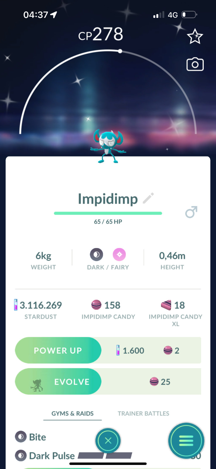 Shiny Impidimp – Tr-de 1M stardust
