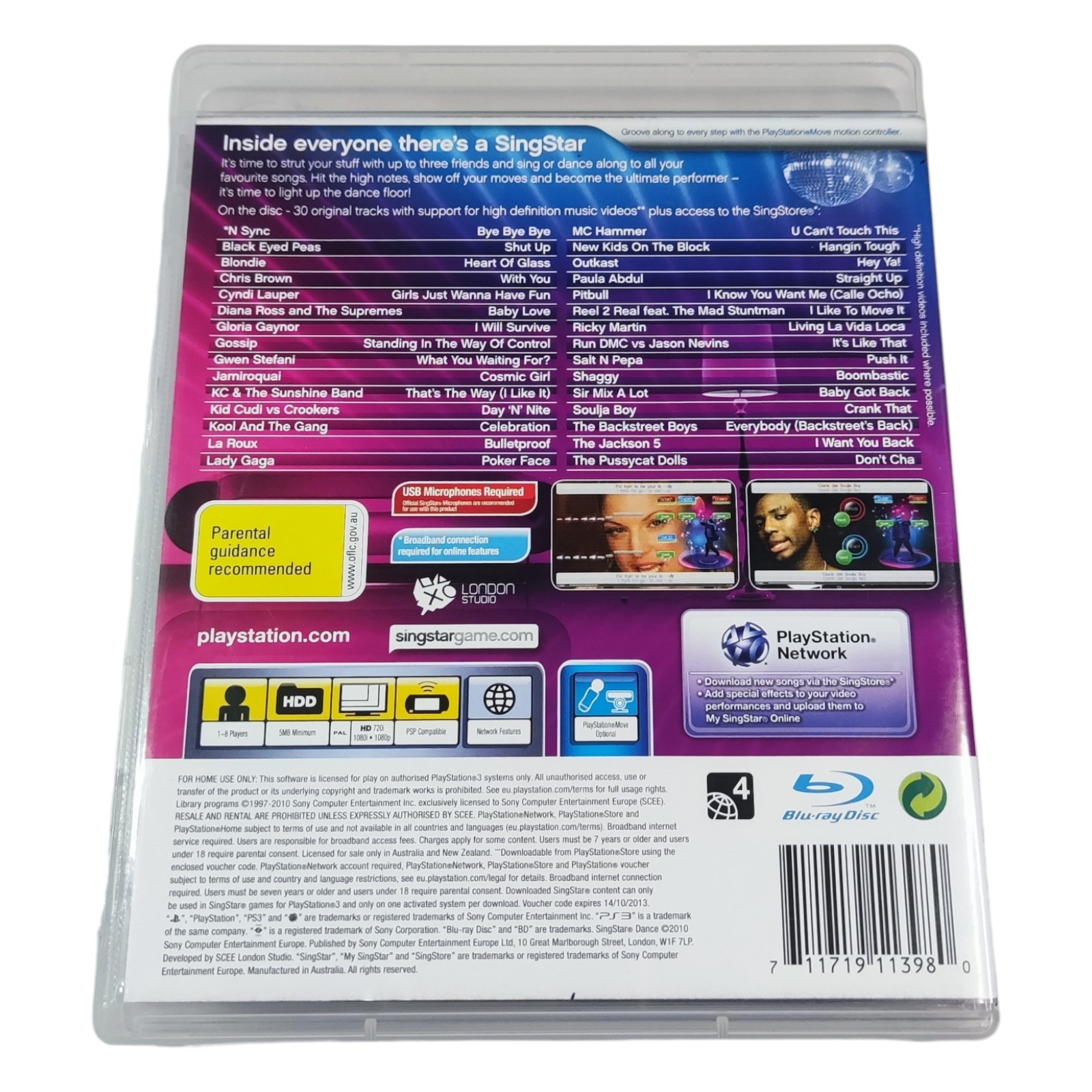 SingStar Dance PlayStation 3 30 Original Tracks Rhythm Dancing SCEA