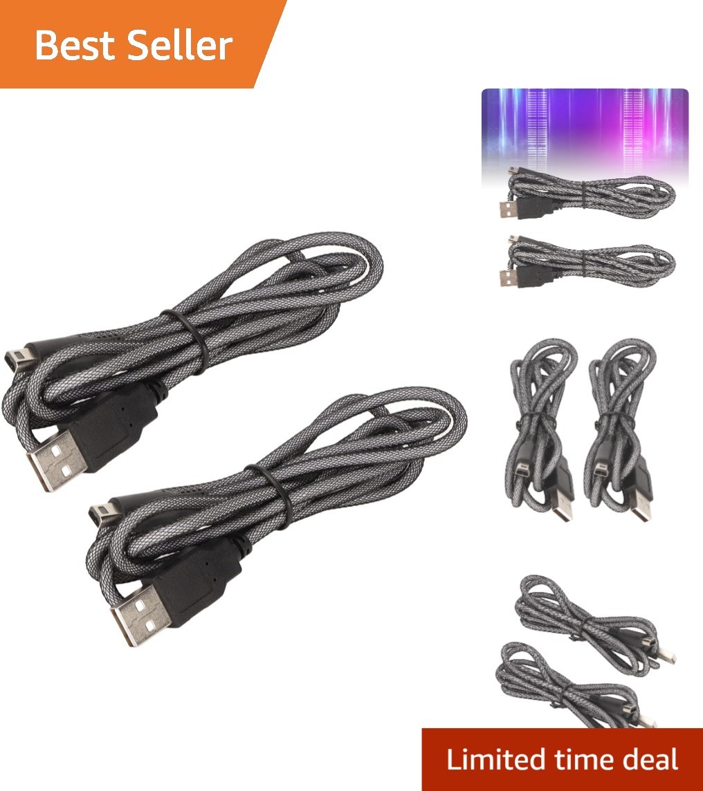 Charge While Playing! 5ft 2PCS 3DS USB Cable for Ultimate Gaming Experience