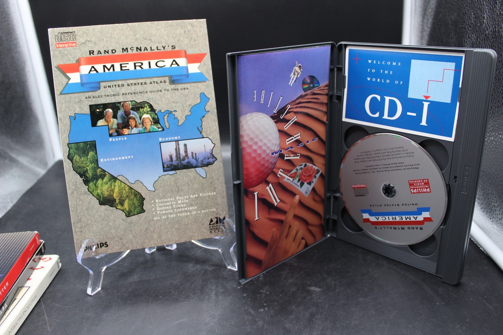 Rand McNally’s America: US Atlas Philips CD-I CDI Long Box Dustcover 1991