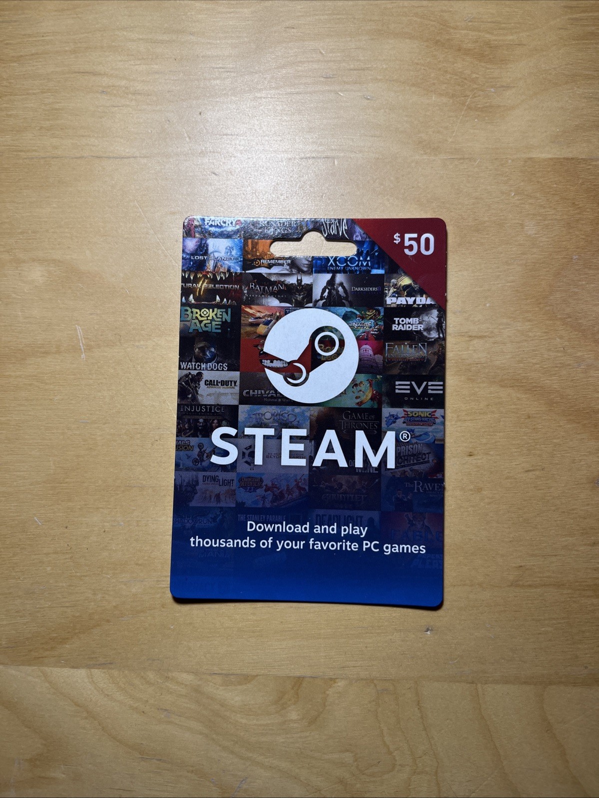 Steam Gift Card PC Prepaid Giftcard Game Card! NEW! $50 *Physical Card*