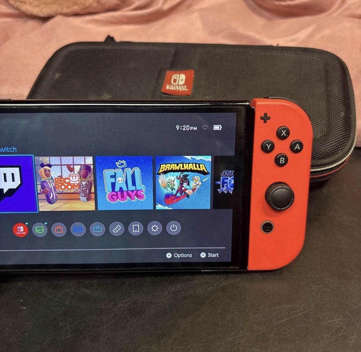 Nintendo – Switch OLED Console with Blue & Red Joycons Works Perfect!