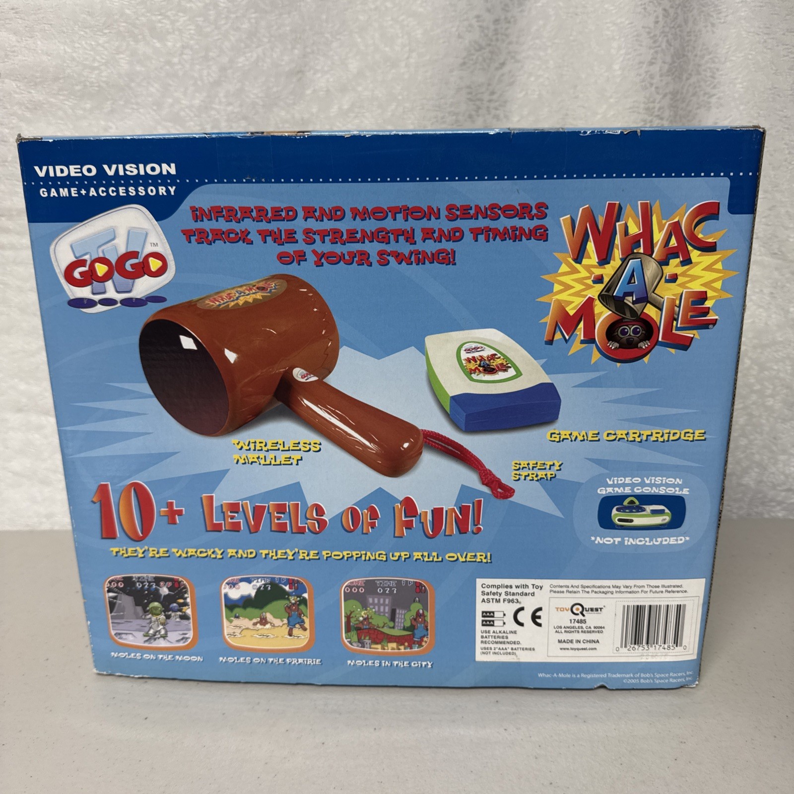 WHAC-A-MOLE GAME FOR VIDEO VISION 2005 NEW Sealed! 10 Levels New Family