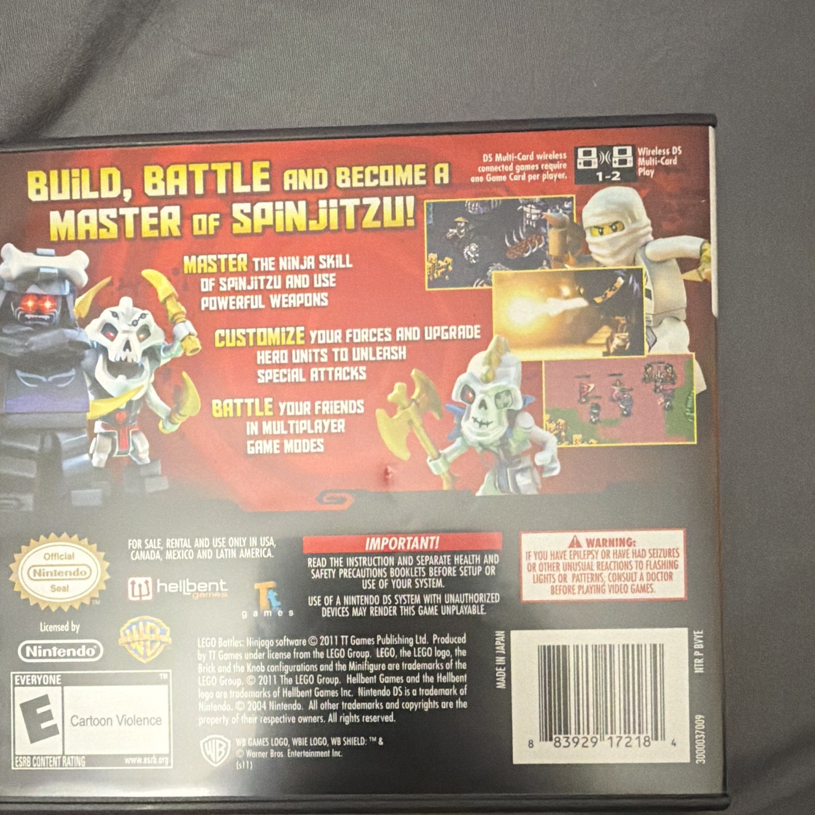 LEGO Battles: Ninjago Nintendo DS Game Cartridge w/ Case NTSC-U/C (2011)