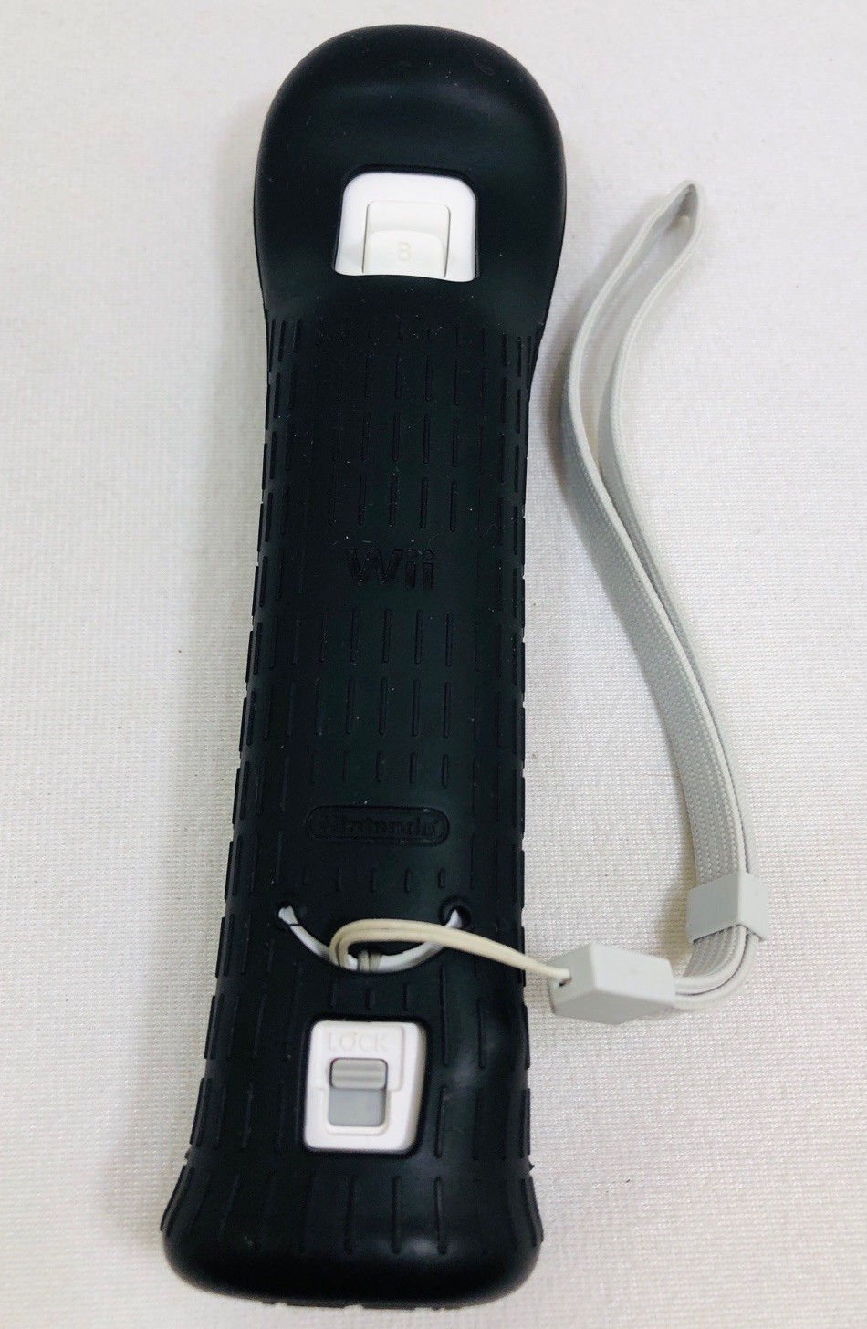 OEM Wii Remote White W/Wii Motion Plus Adapter + Black Slip Cover Tested Cleaned
