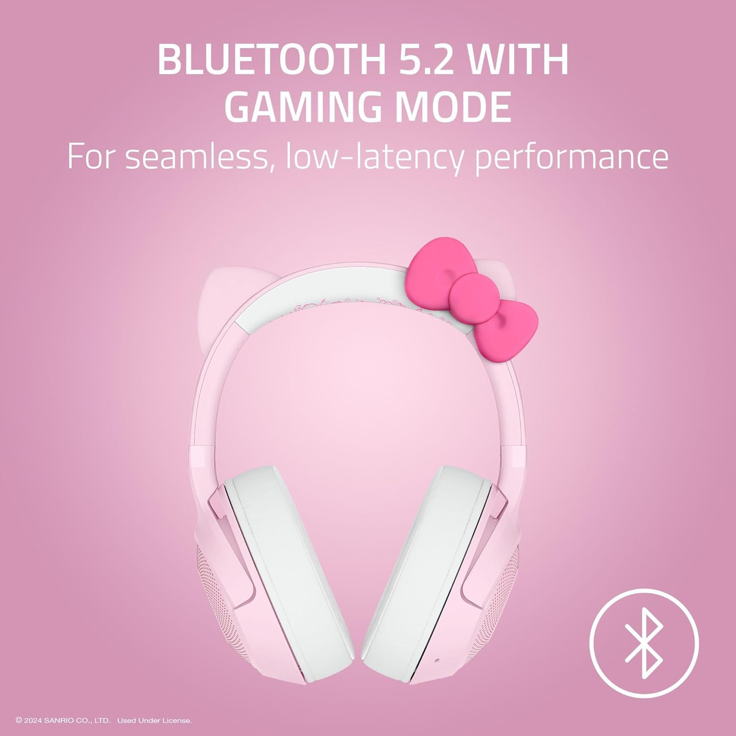 Kraken Kitty V2 BT Wireless RGB Headset: Chroma RGB – Bluetooth 5.2-40 Mm Driver