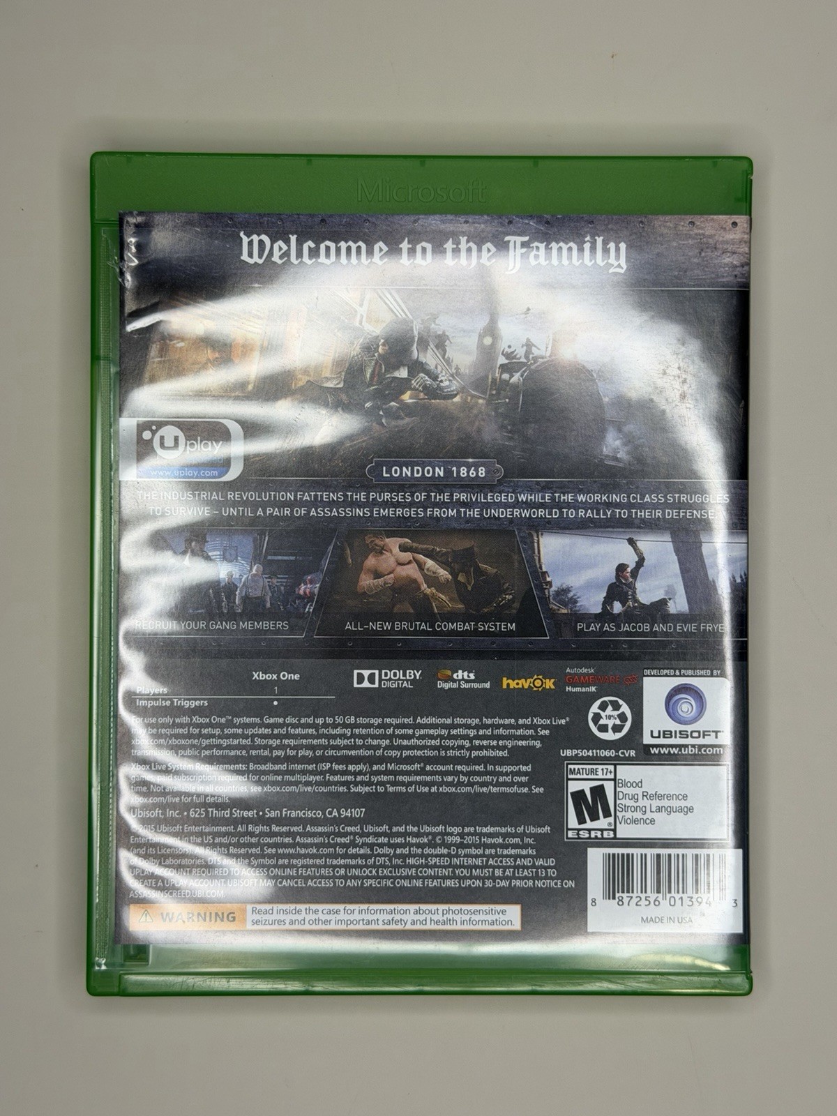Ubisoft Assassin’s Creed Syndicate Limited Edition Xbox One M 2015