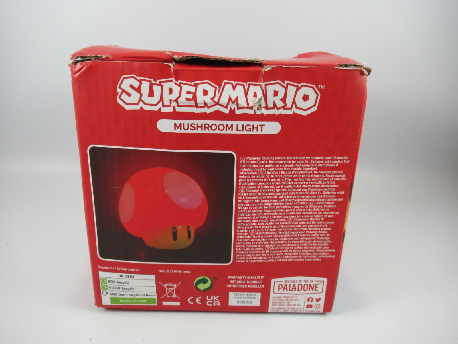 Nintendo Super Mario Mushroom Light Paladone 2018