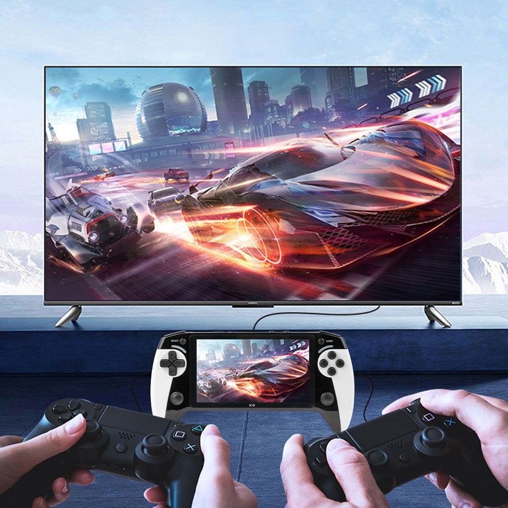 X9 Retro Handheld Game Console 5.5 inch 3000 Games Video Gaming Consoles Gift KU