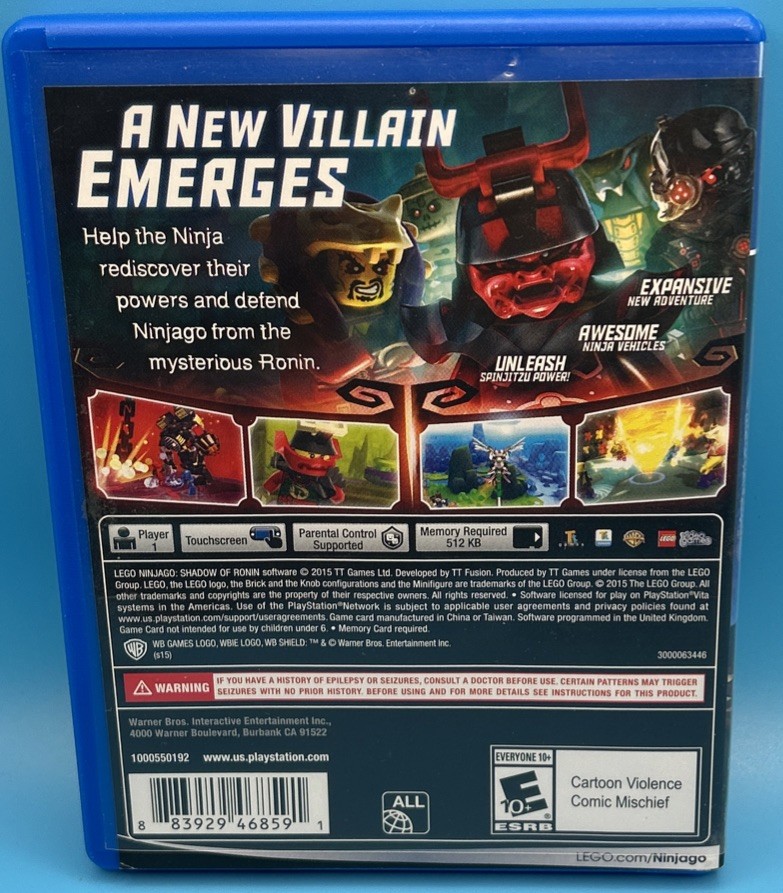 LEGO Ninjago: Shadow of Ronin (Sony PlayStation Vita, 2015) READ DESCRIPTION