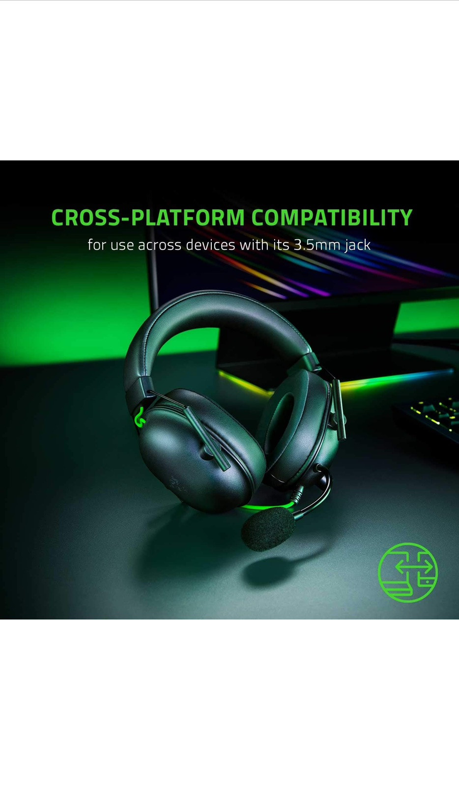 Razer BlackShark V2 X Wired Gaming Headset For PC, PS4, PS5, Switch, Black