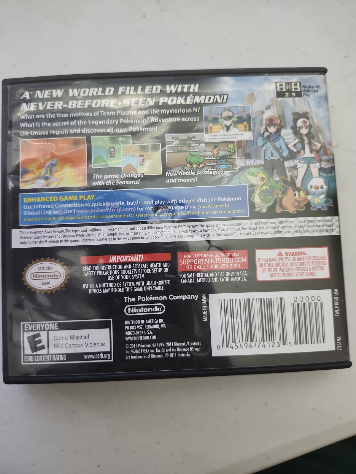 Pokemon: Black Version (Nintendo DS, 2011)