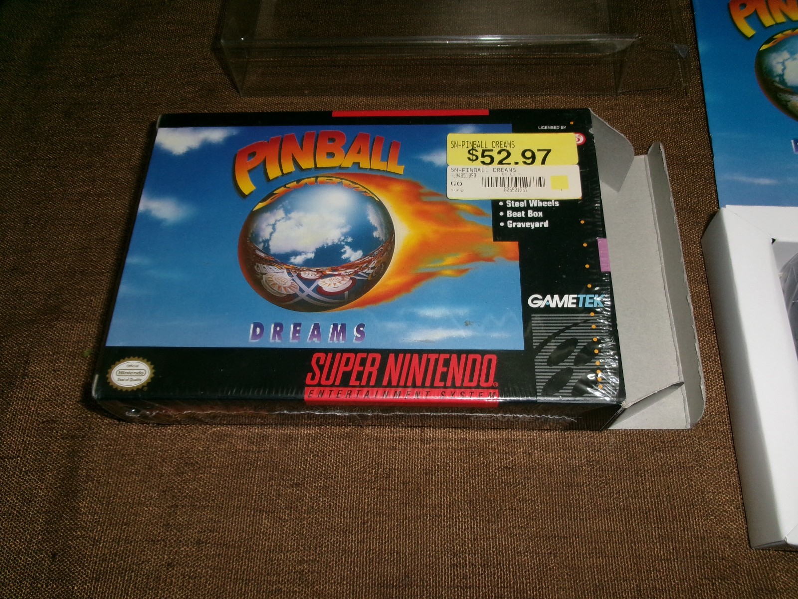 #673 Pinball Dreams (SNES, 1994) CIB (still in shrinkwrap) W/MANUAL Tested