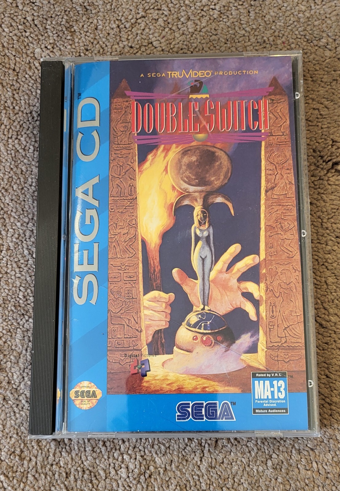 Sega CD Double Switch with Case and Manual