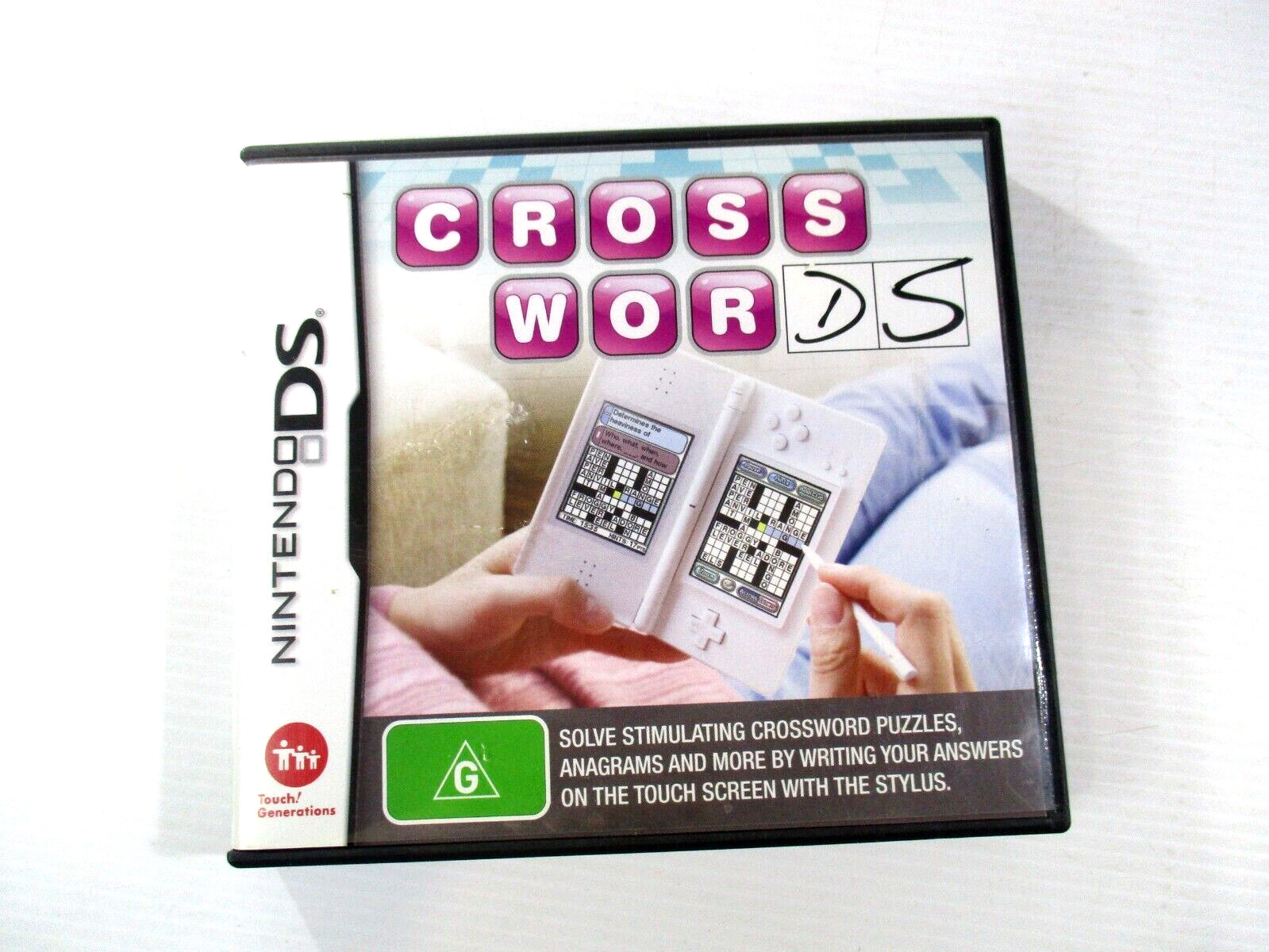 DS Game Crosswords G Nintendo 2008 Manual Tested