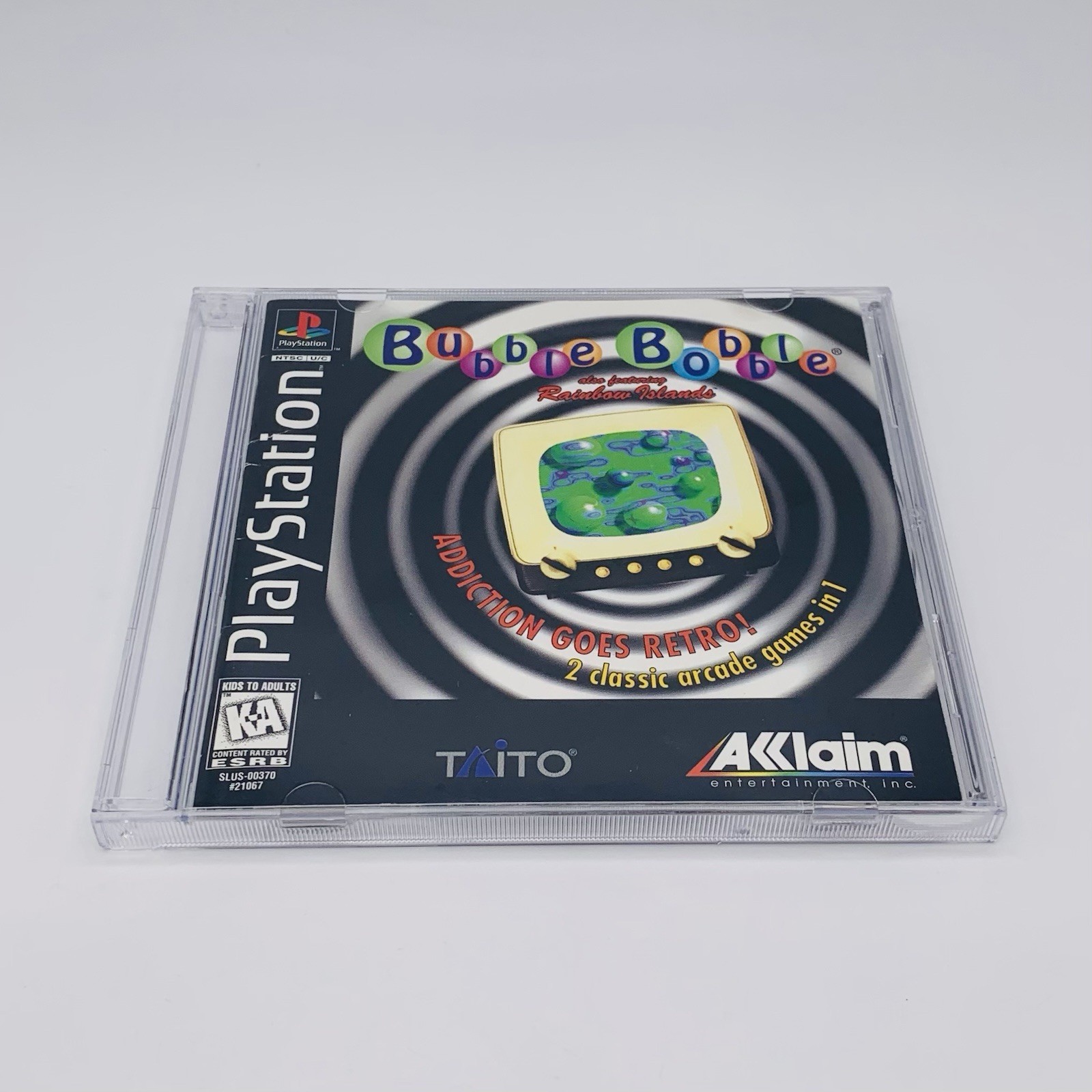 Bubble Bobble Featuring Rainbow Islands PS1, 1996 – Disc & Manual No Back Insert