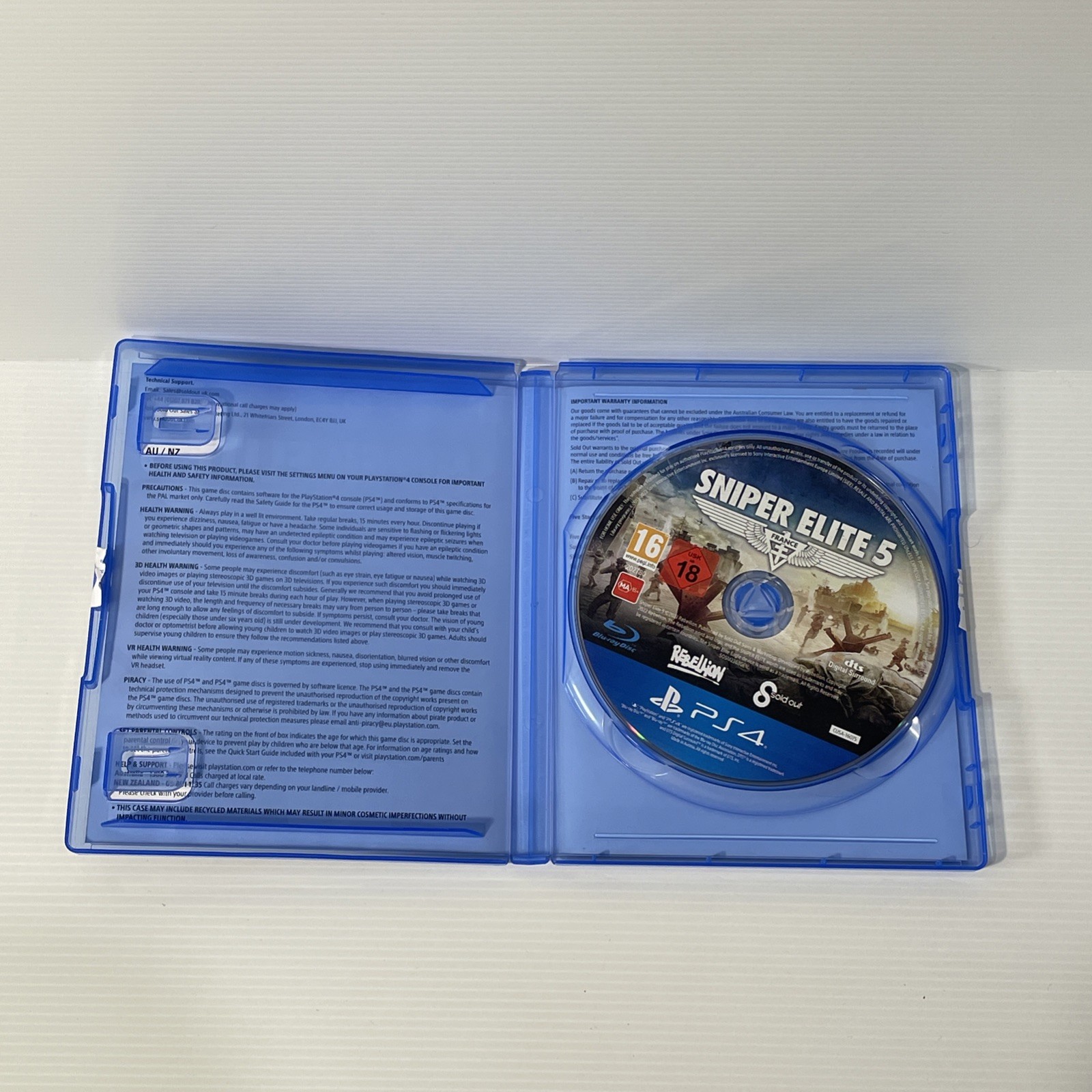 Sniper Elite 5 PS4 Playstation 4 Game PAL Version AU PS5 Upgrade Available VGC