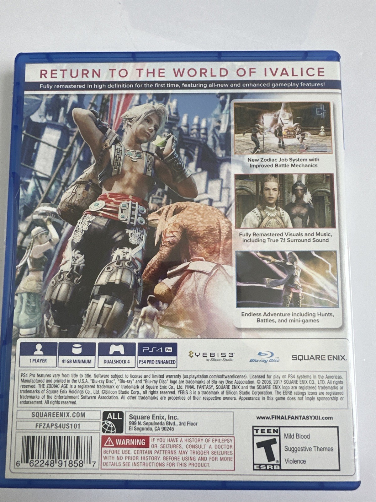 Final Fantasy XII: Zodiac Age (Sony PlayStation 4, PS4 2017) Free Fast Shipping