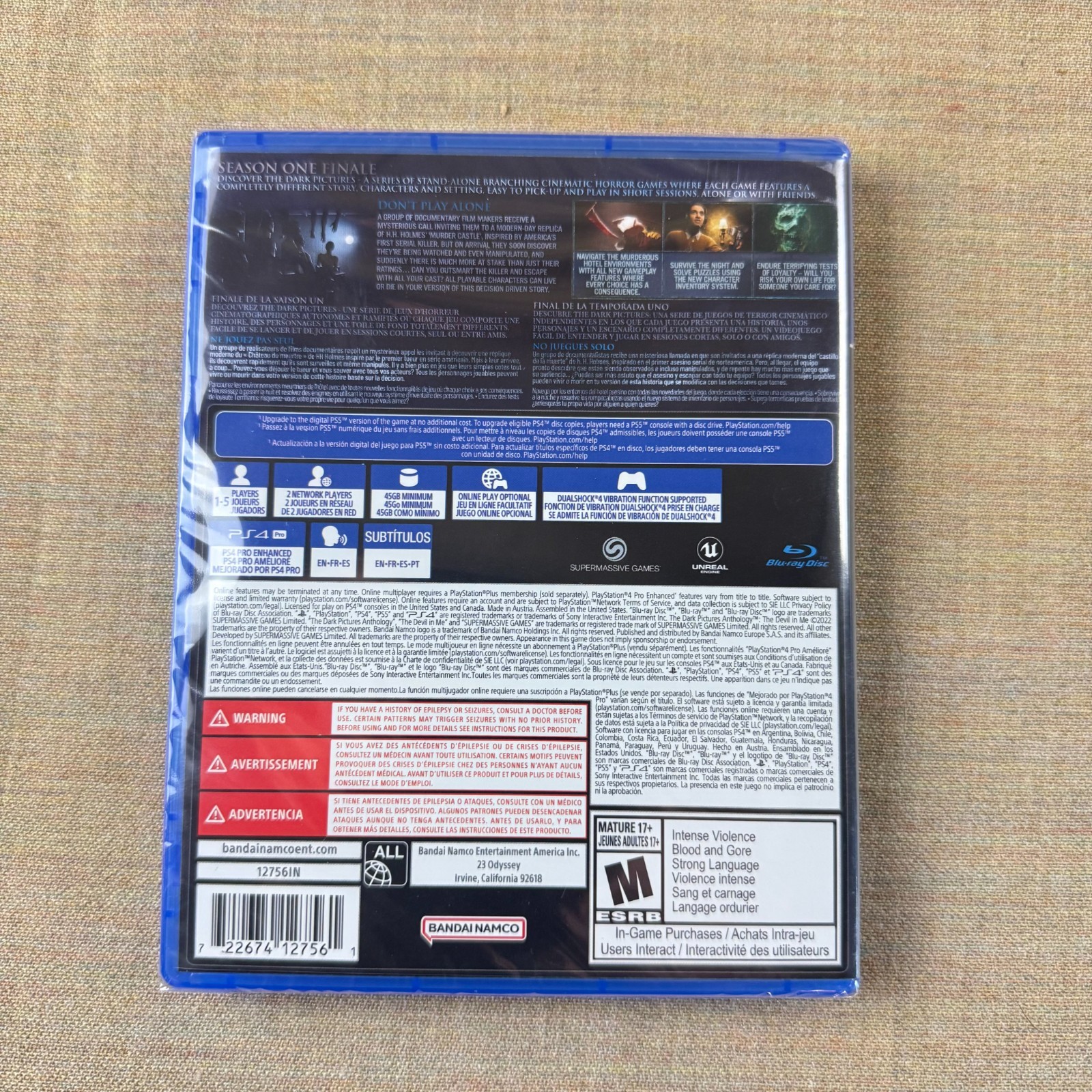The Dark Pictures Anthology Devil in Me PS4 NTSC Factory Sealed Horror Game