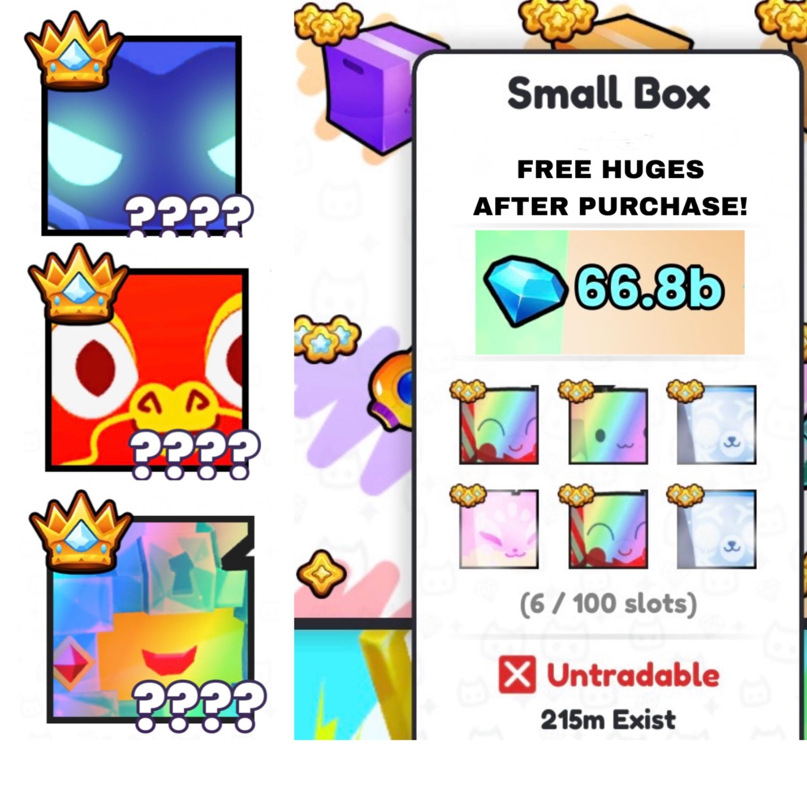 Pet Simulator 99 (PS99) – 3 TITANIC BUNDLE + 60B GEMS (FAST DELIVERY) 💎🔥