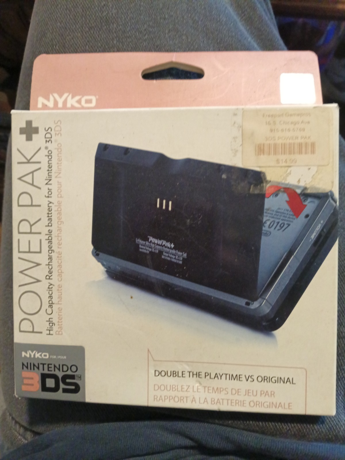 Nyko Powerpak+ for original Nintendo 3DS Rechargeable Battery Pack Brand New