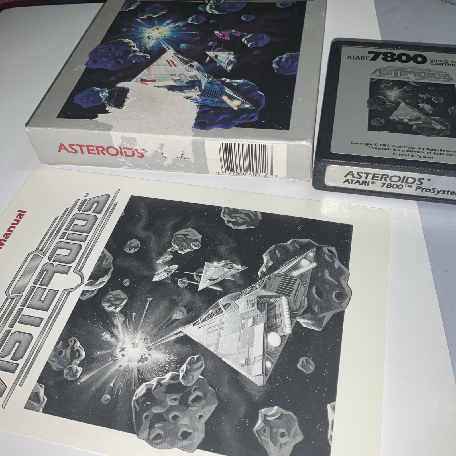 Asteroids (Atari 7800, 1986) Complete CIB Authentic