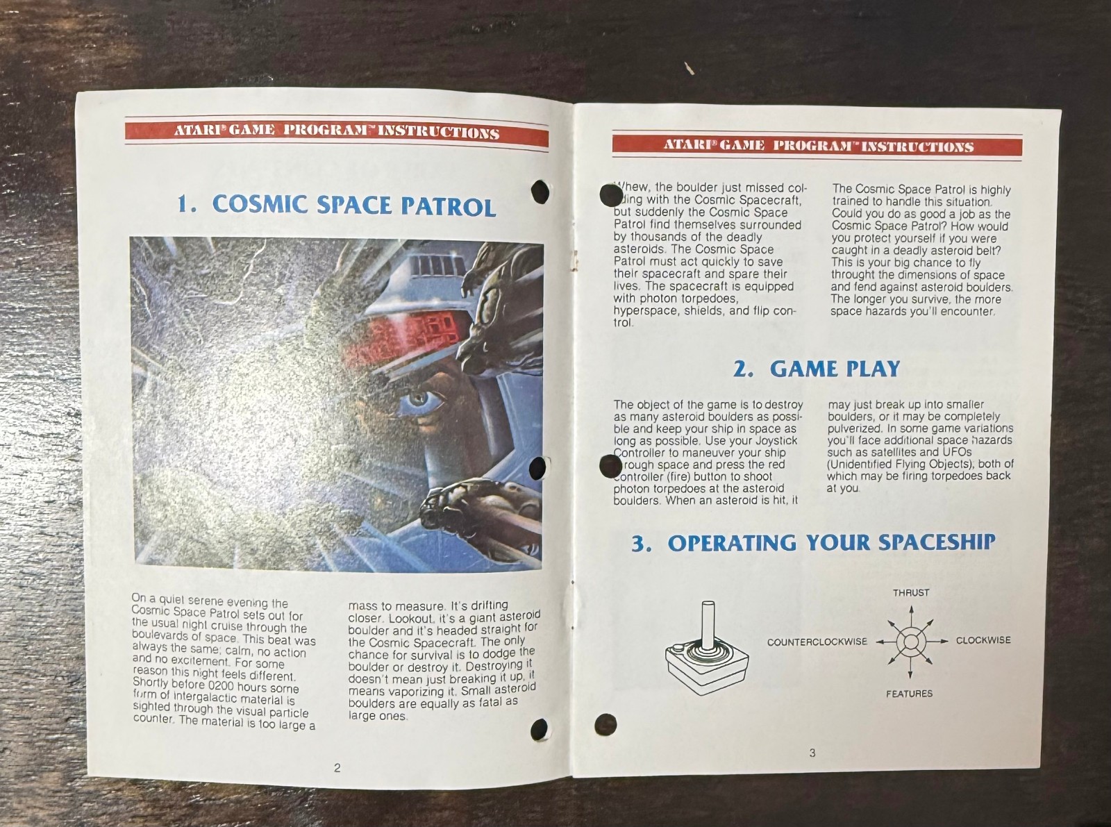 Atari 2600 – Asteroids – 1981 CX2649 Game Cartridge w/Manual