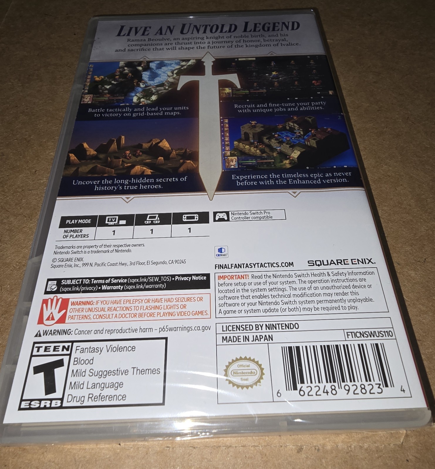 Final Fantasy Tactics – The Ivalice Chronicles (Nintendo Switch, 2025)brand New