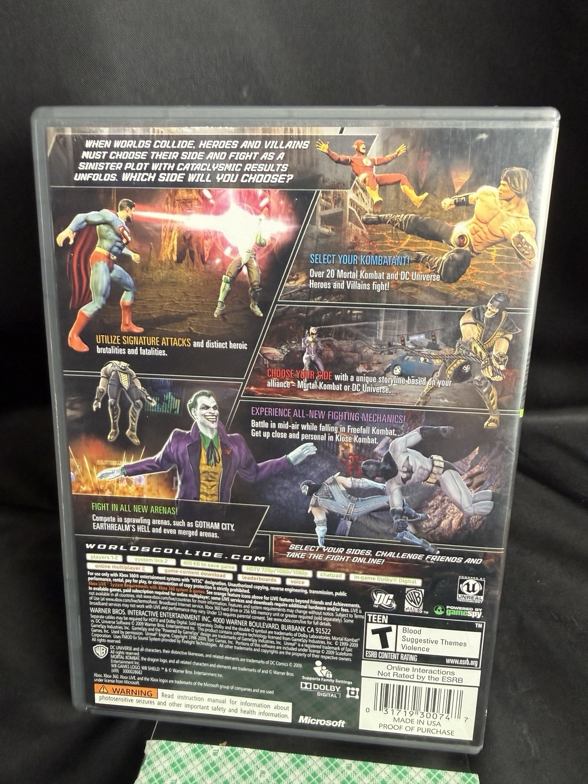 Mortal Kombat vs. DC Universe (Xbox 360, 2008) Complete CIB
