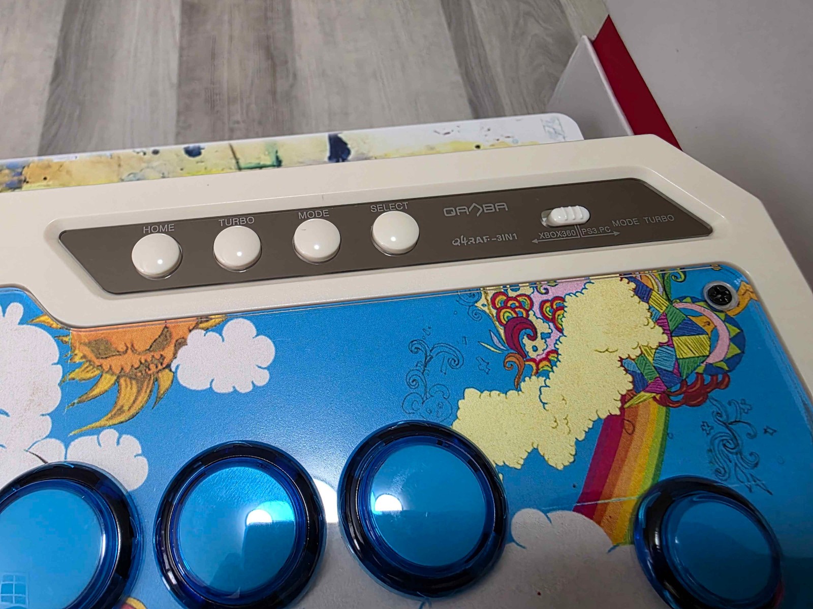 Custom Modded Qanba 4 Q4 RAF 3-in-1 Arcade Fight Stick for PS3, Xbox 360, PC