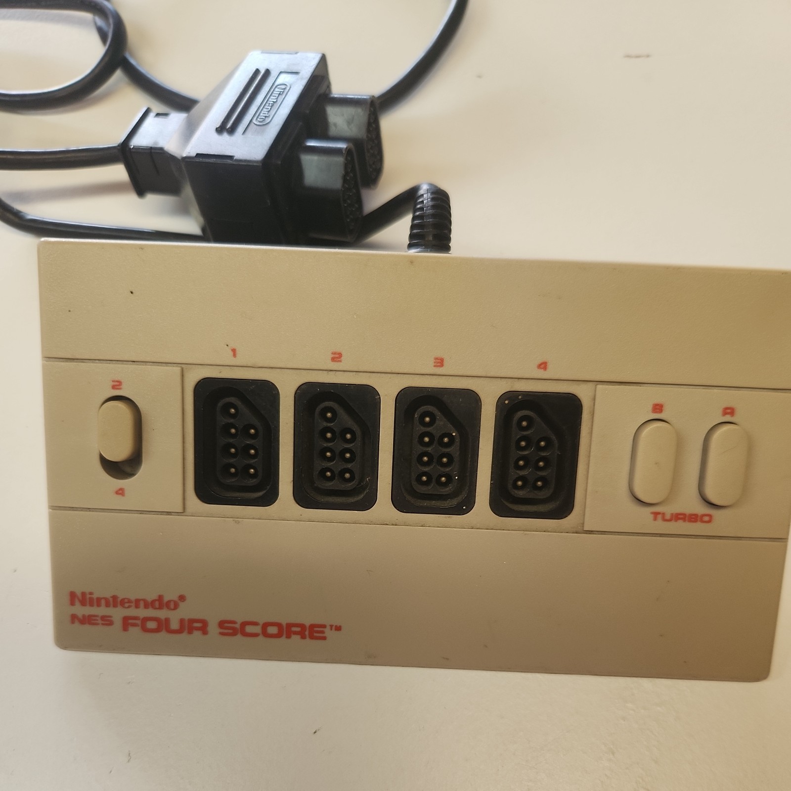 Nintendo NES Four Score Turbo 4 Player Wired Controller Adapter UNTESTED