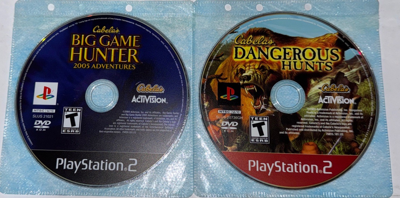 2x Cabela’s Game Bundle Set Sony Playstation 2 PS2 Clean Tested Works Look