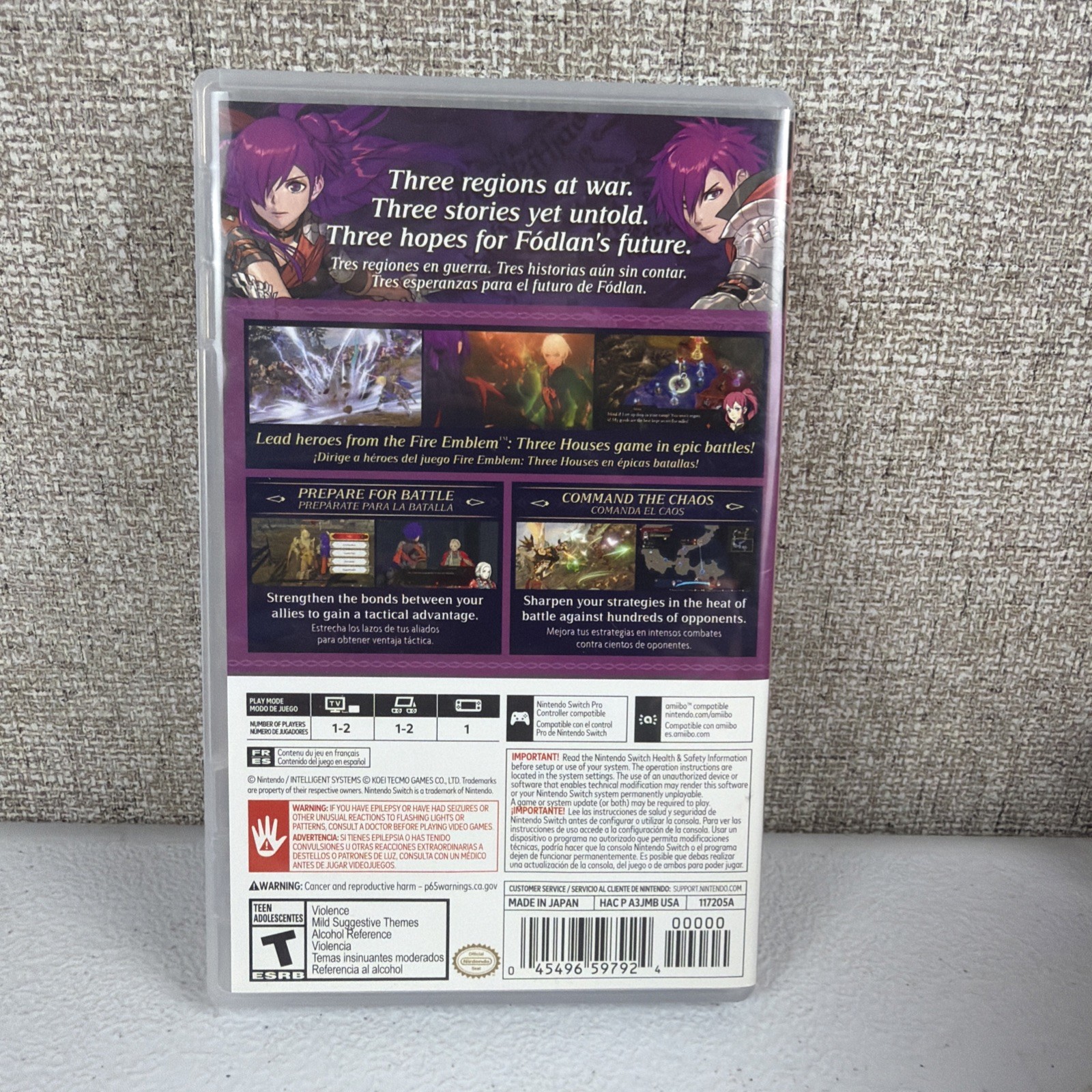 Fire Emblem Warriors: Three Hopes – Case Only, No Game (Nintendo Switch, 2022)