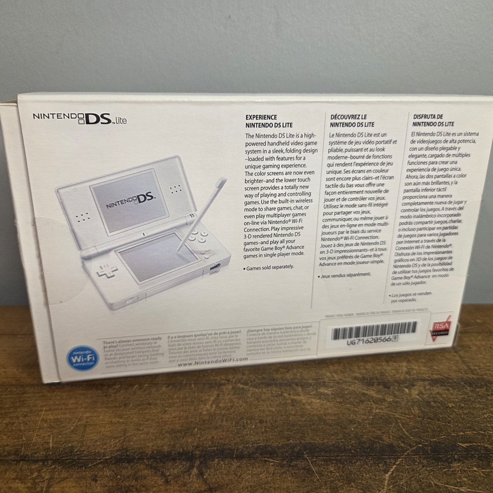 Nintendo DS Lite Polar White Handheld System Console w/ Wi-Fi Capability USG-001