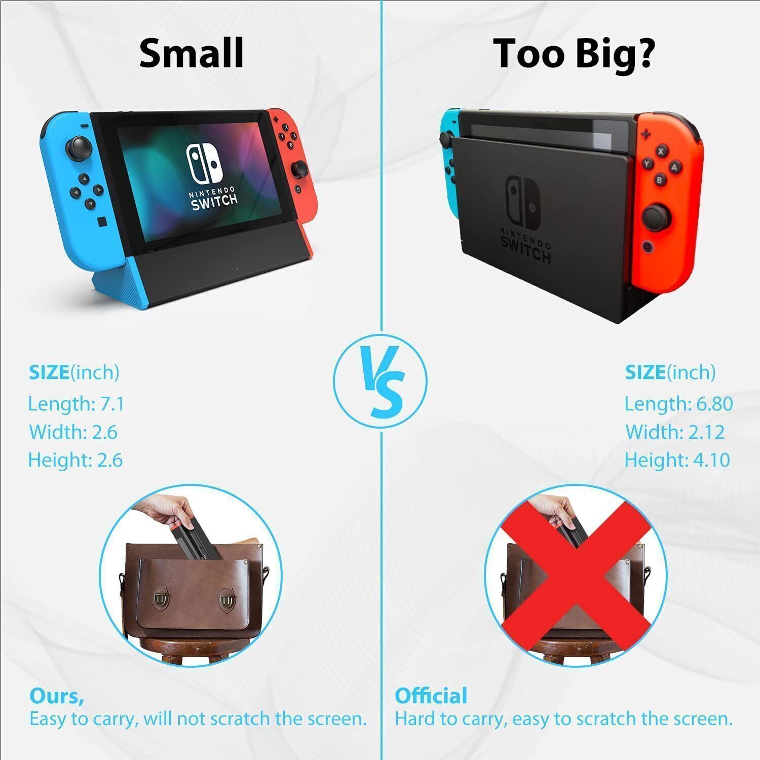 TV Dock Holder Station For Nintendo Switch/OLED 4K HDMI Adapter Charger