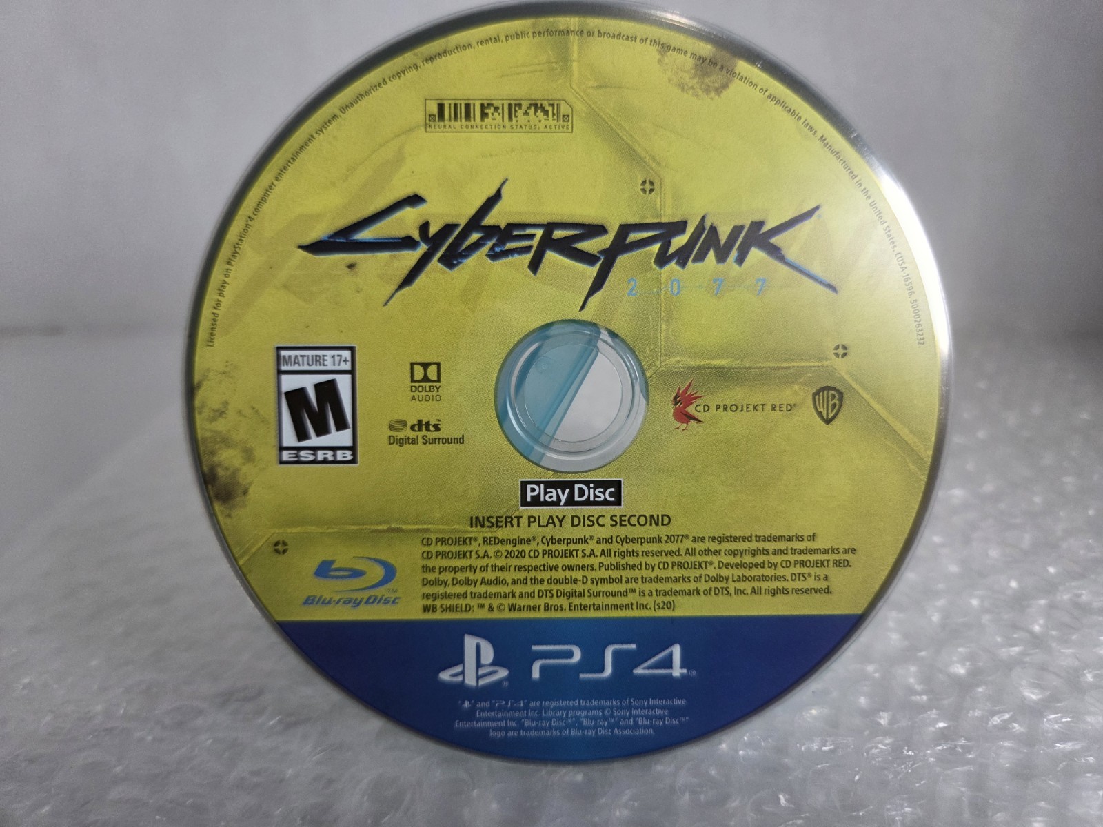 Cyberpunk 2077 With Extras PS4 Sony PlayStation 4 Complete In Box CIB Tested OEM