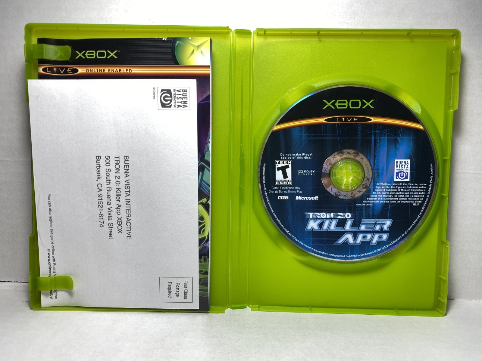 Tron 2.0 Killer App Xbox CIB Complete w/ Manual & Reg Card Tested Free Shipping