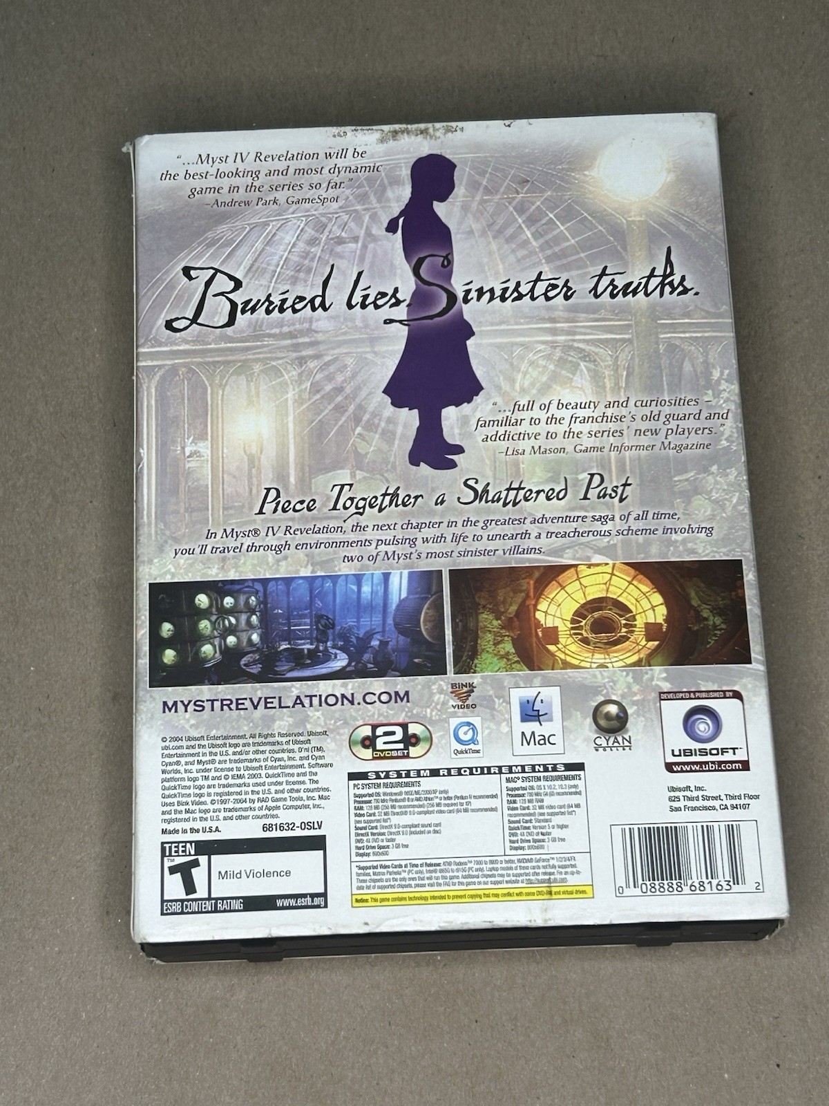 Ubisoft Myst IV: Revelation Windows/Mac Manual Included T NTSC-U/C 2004