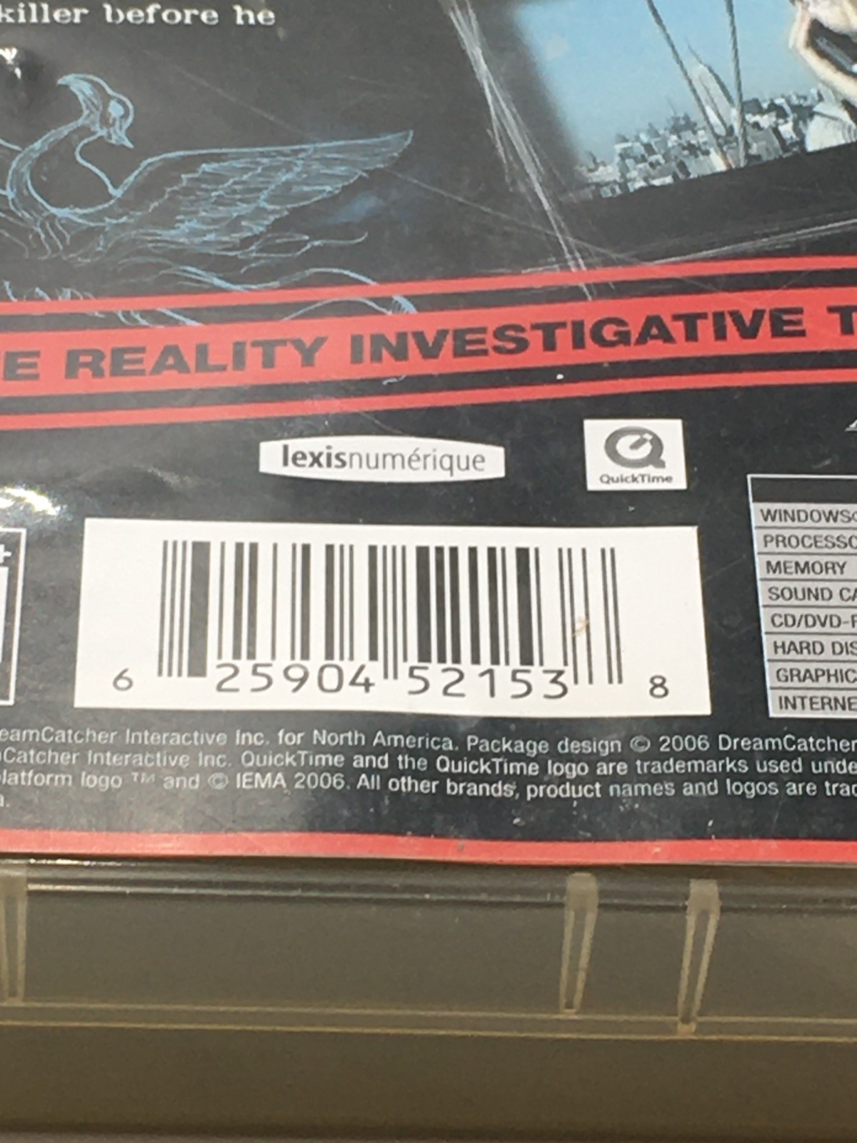 The Adventure Company “Evidence: The Last Ritual” PC CD-ROM Software Rated M 17+