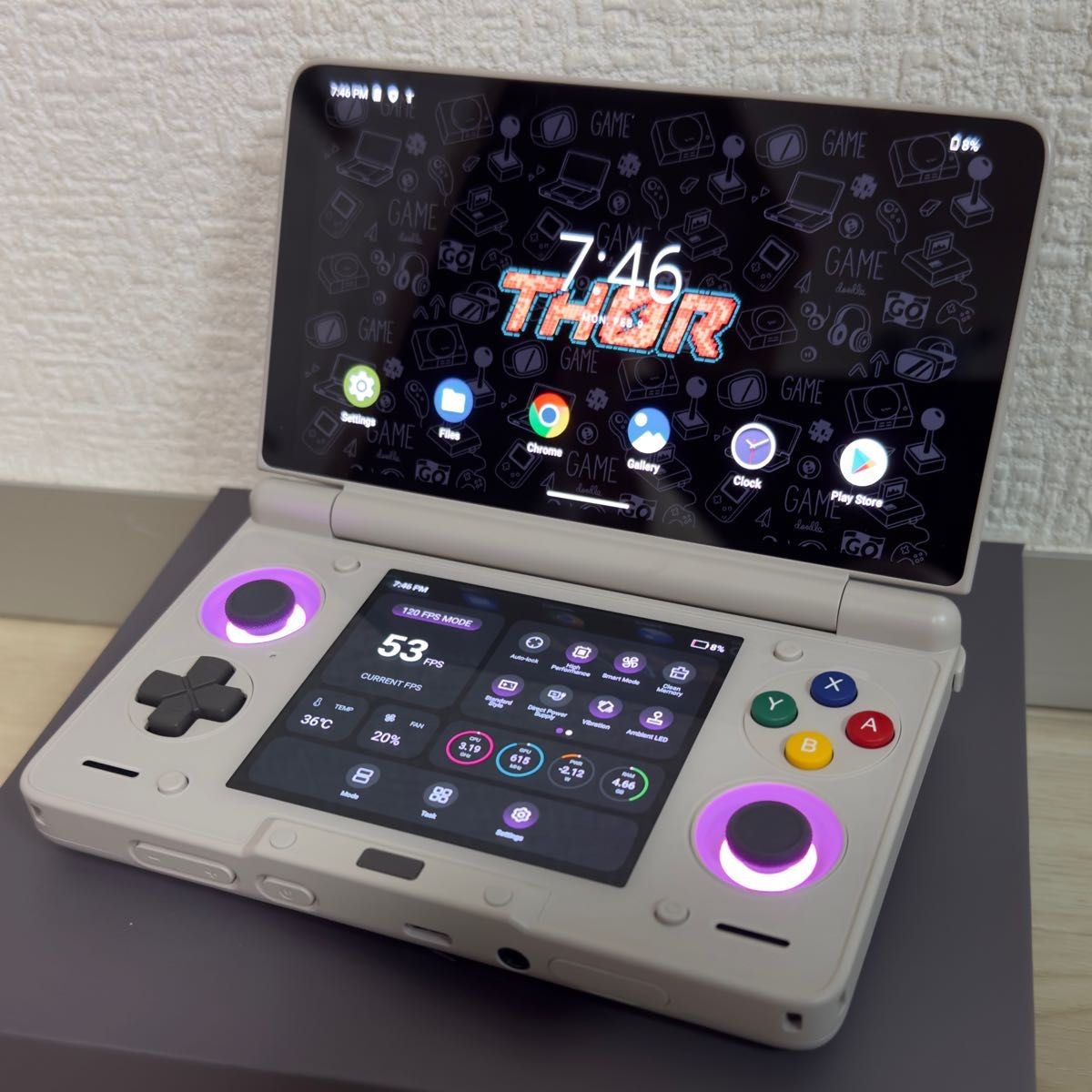 AYN Thor Pro 12GB 256GB UFS4.0 Rainbow Used Android Handheld Gaming Console