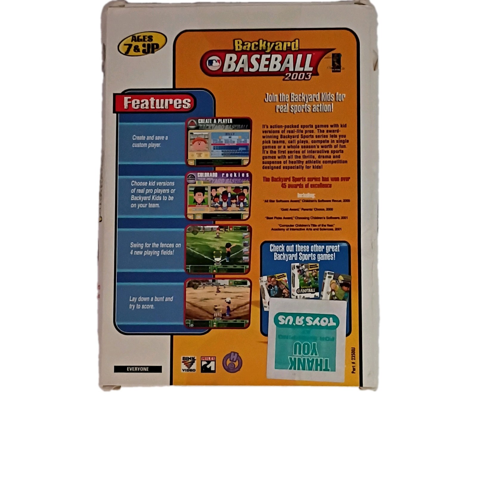 Infogrames Backyard Baseball 2003 PC/Mac CD-ROM E Multiplayer Backyard Sports