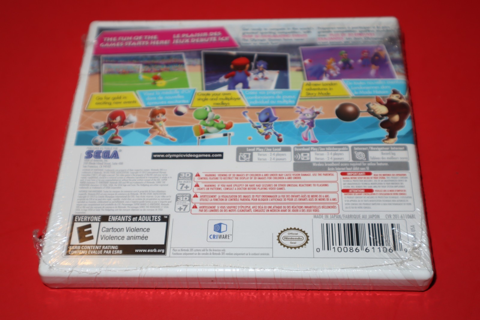 MARIO & SONIC AT THE LONDON 2012 OLYMPIC GAMES FOR NINTENDO 3DS BRAND NEW!
