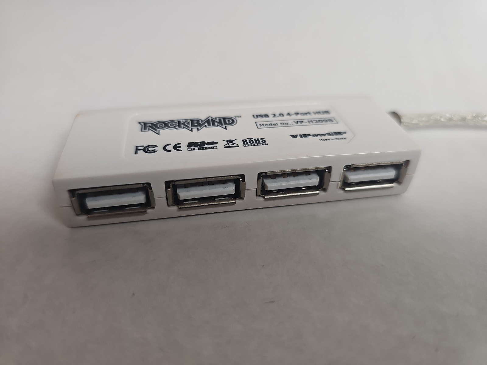 Rock Band ViPowER 4 Port Hub USB 2.0 Dongle VP-H209B Xbox 360 Wii PS2 PS3 OEM