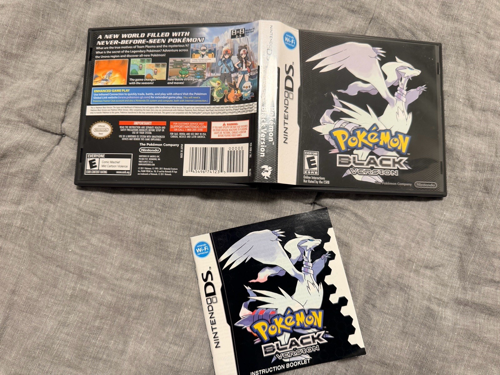 Pokemon White + Black Nintendo DS Replacement Case Only NO GAMES – Bundle